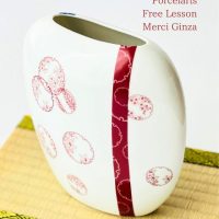 ポーセラーツ　銀座　フリーレッスン　花瓶　メルシー銀座 (1)